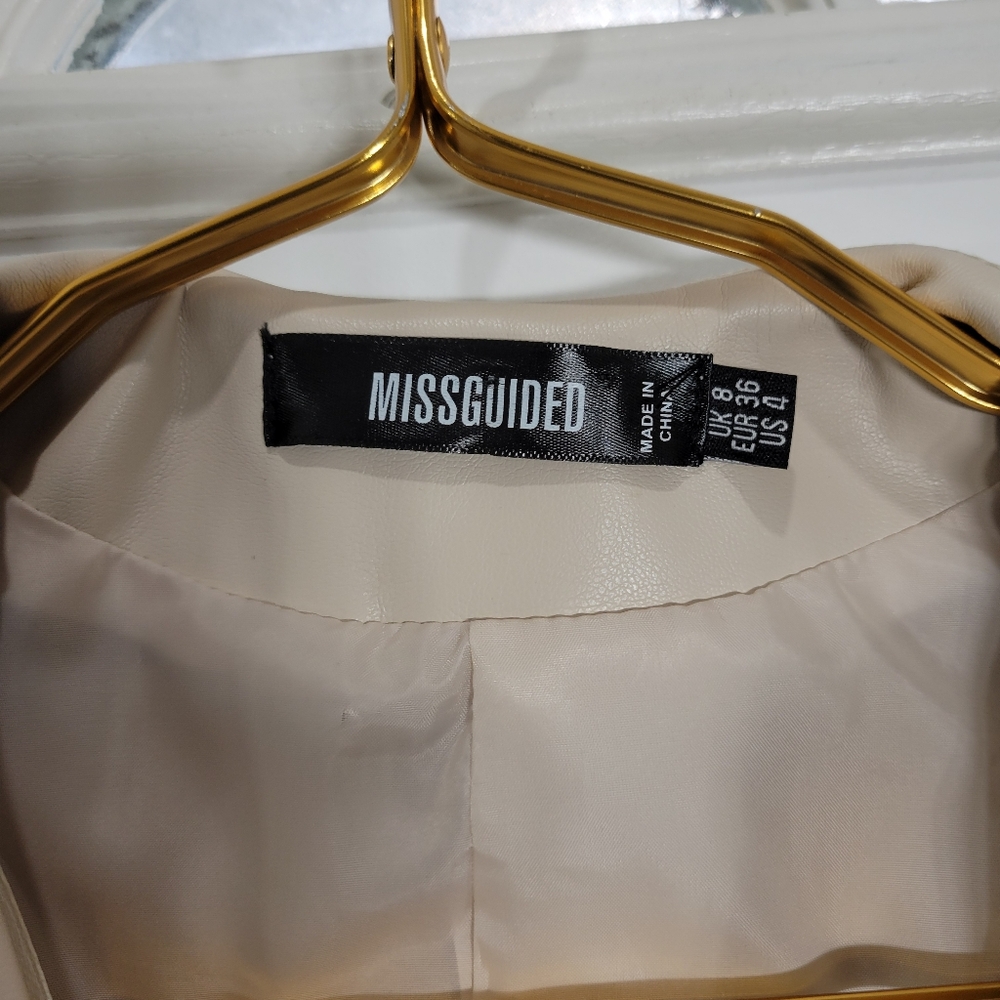 Misguided Long Line Single Button Blazer Size 4 - image 5